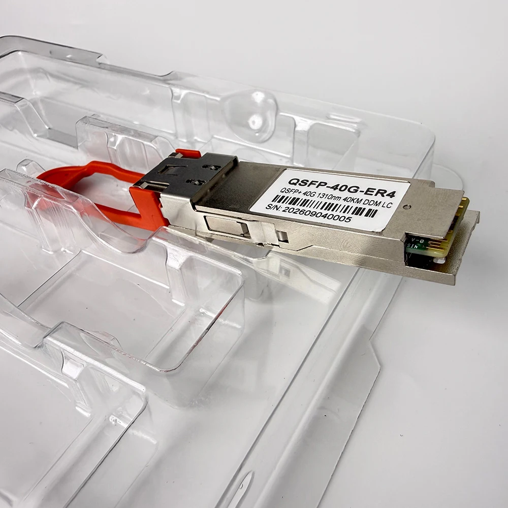 QSFP+ 40GBASE-ER4 40G Compatible Cisco Juniper Mellanox 1310nm 40km Duplex LC SMF DDM Optical Transceiver Module Ethernet Switch
