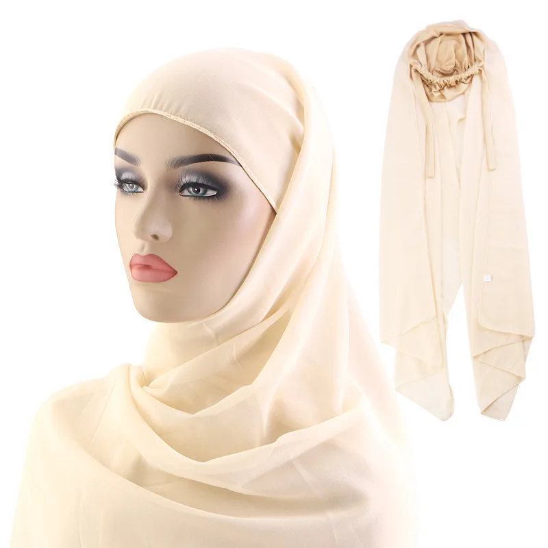 

Muslim Instant Hijab Scarf Easy To Wear Headscarf Women Wrap Breathable Soft Headband Shawl Malaysia Musulman Wrap Scarves Niqab