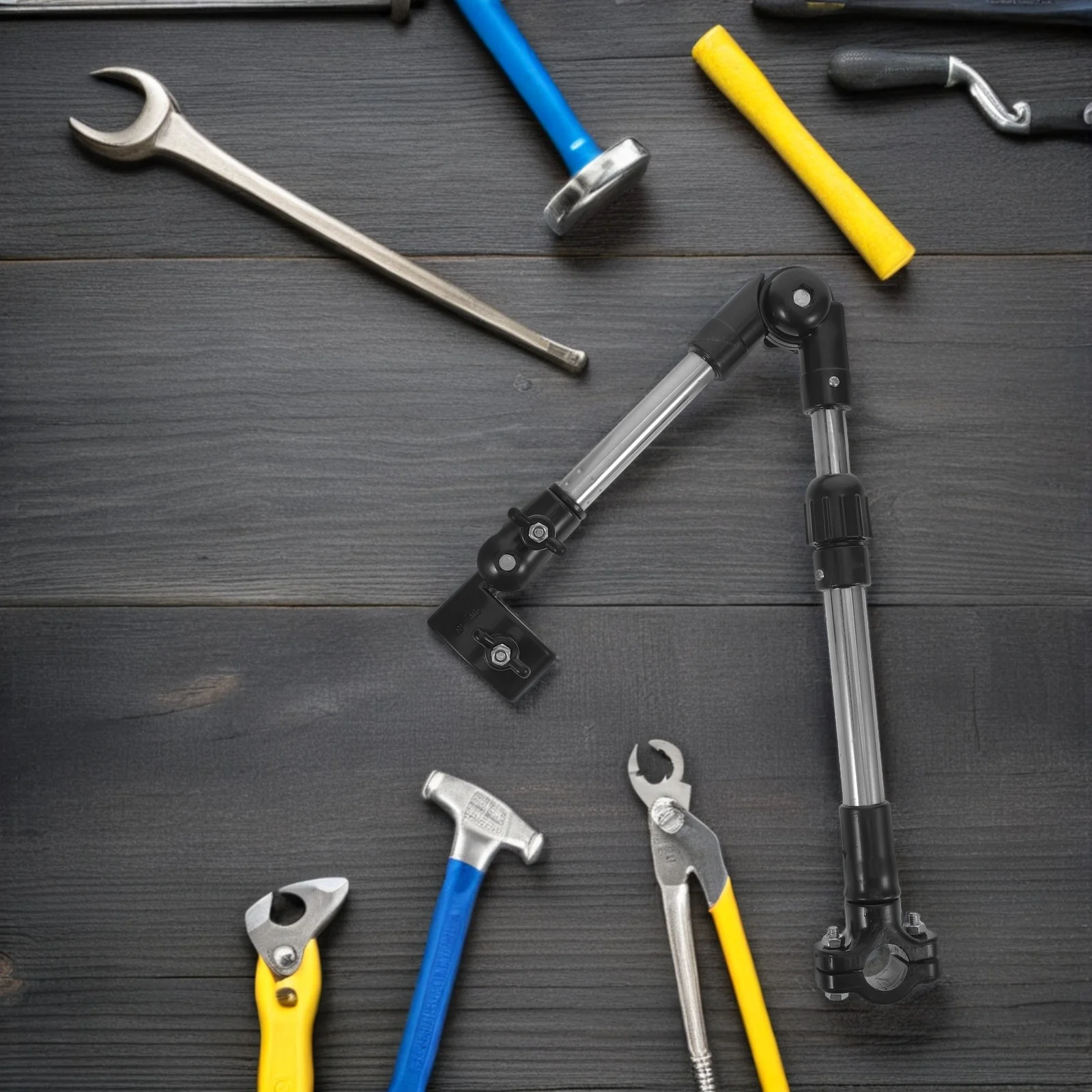 

Регулируемый складной велосипедный зажим для зонта, держатель для коляски, инвалидной коляски, электрический скутер, уличный козырек от дождя, защита от солнца