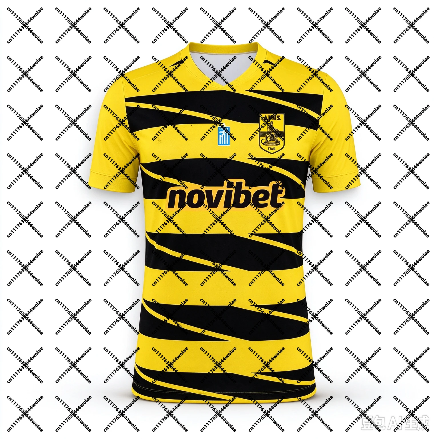 Aris Thessaloniki New 26/27 Kids Greece Soccer Jersey Suitable for Outdoor Play Loose Fit Matching Family Style Breathable Quick