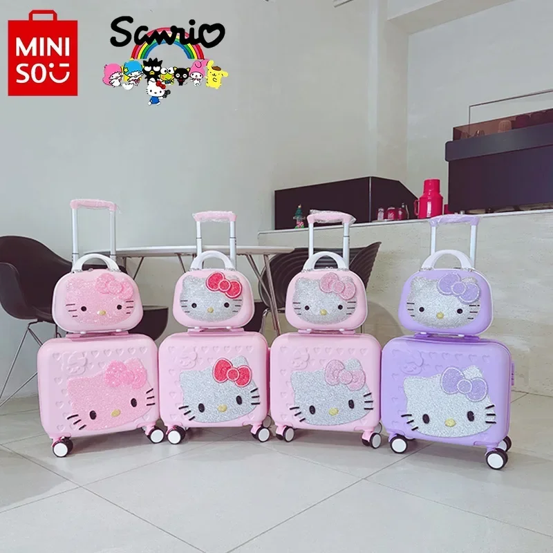 Miniso 2025 New Travel Bag Fashionable, High Quality, Multi Functional Storage Bag Cartoon Large Capacity Women's Storage Bag