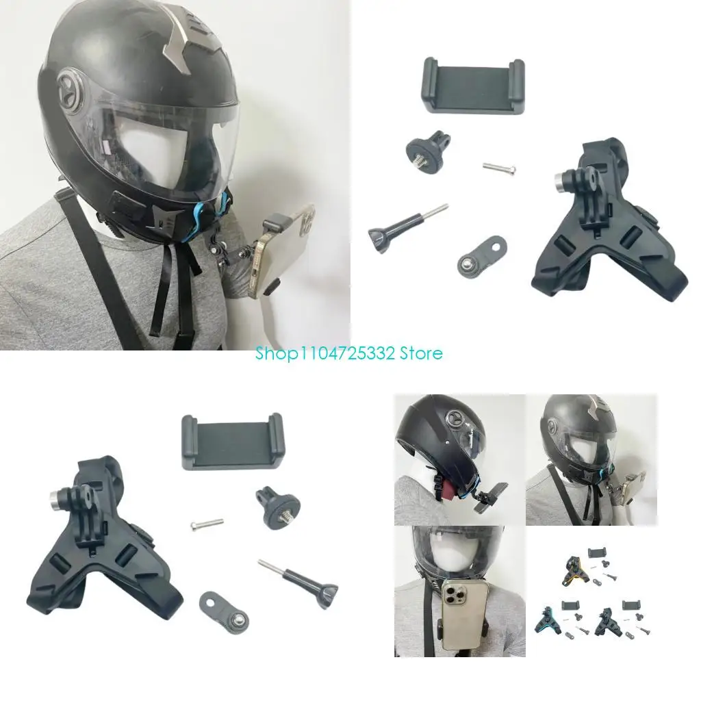 P5EA Quick Installation Motorcycle Cycling Helmets Attachment for Sports Recording Equipment and Phone Holder Mount