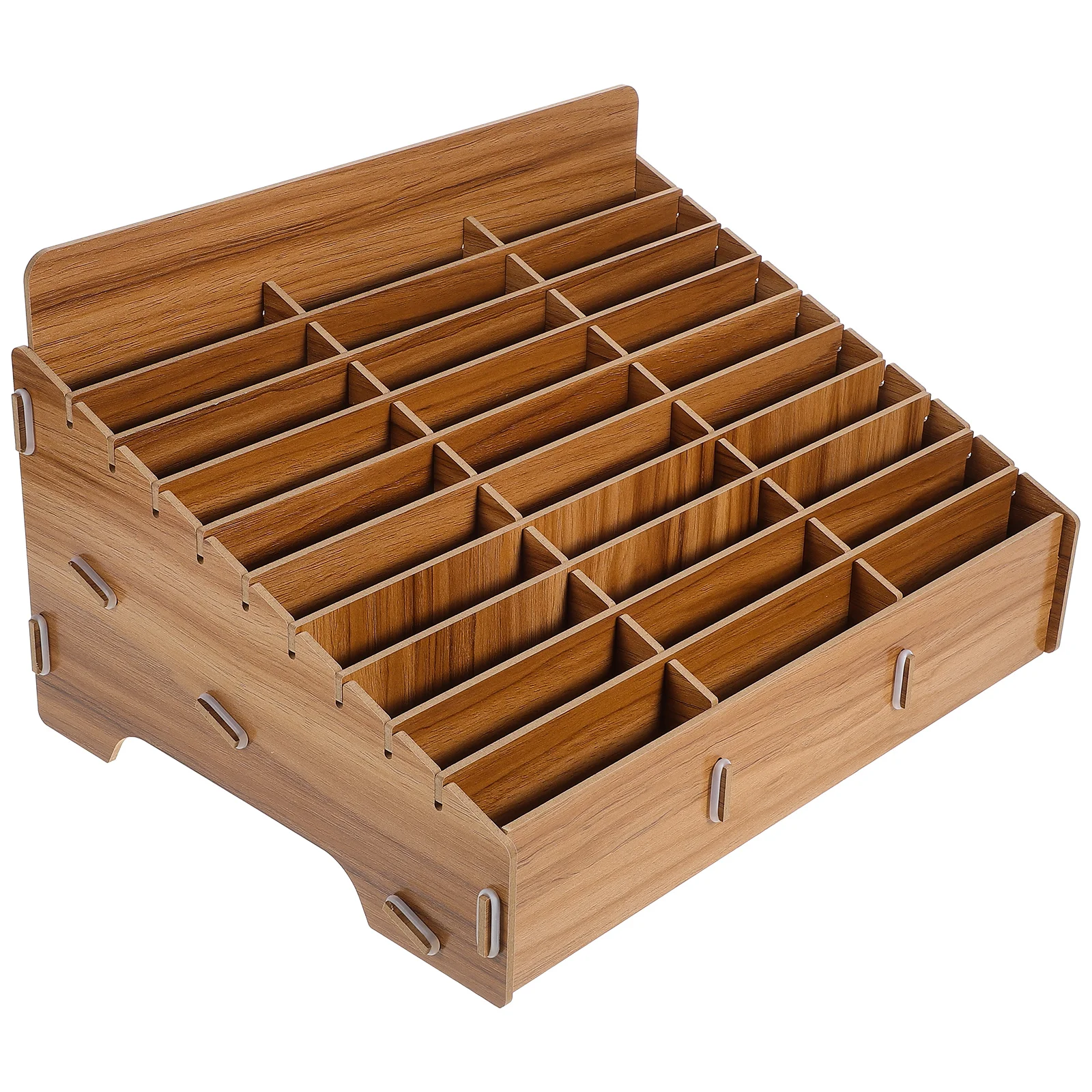 Mobile Phone Storage Box Desktop Holder Container Temporary Portable Telephone Cell Rack Wood Case Office Tools