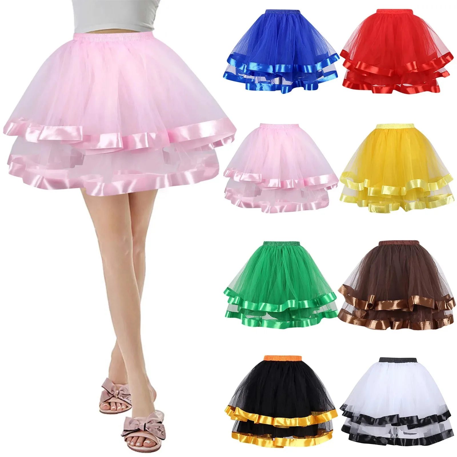 Tutu Princess Dress Mesh 2-8 Year Old Children\'s Halfbody Halloween Ballet Dance Performance Short Skirt Christmas Dress Girl