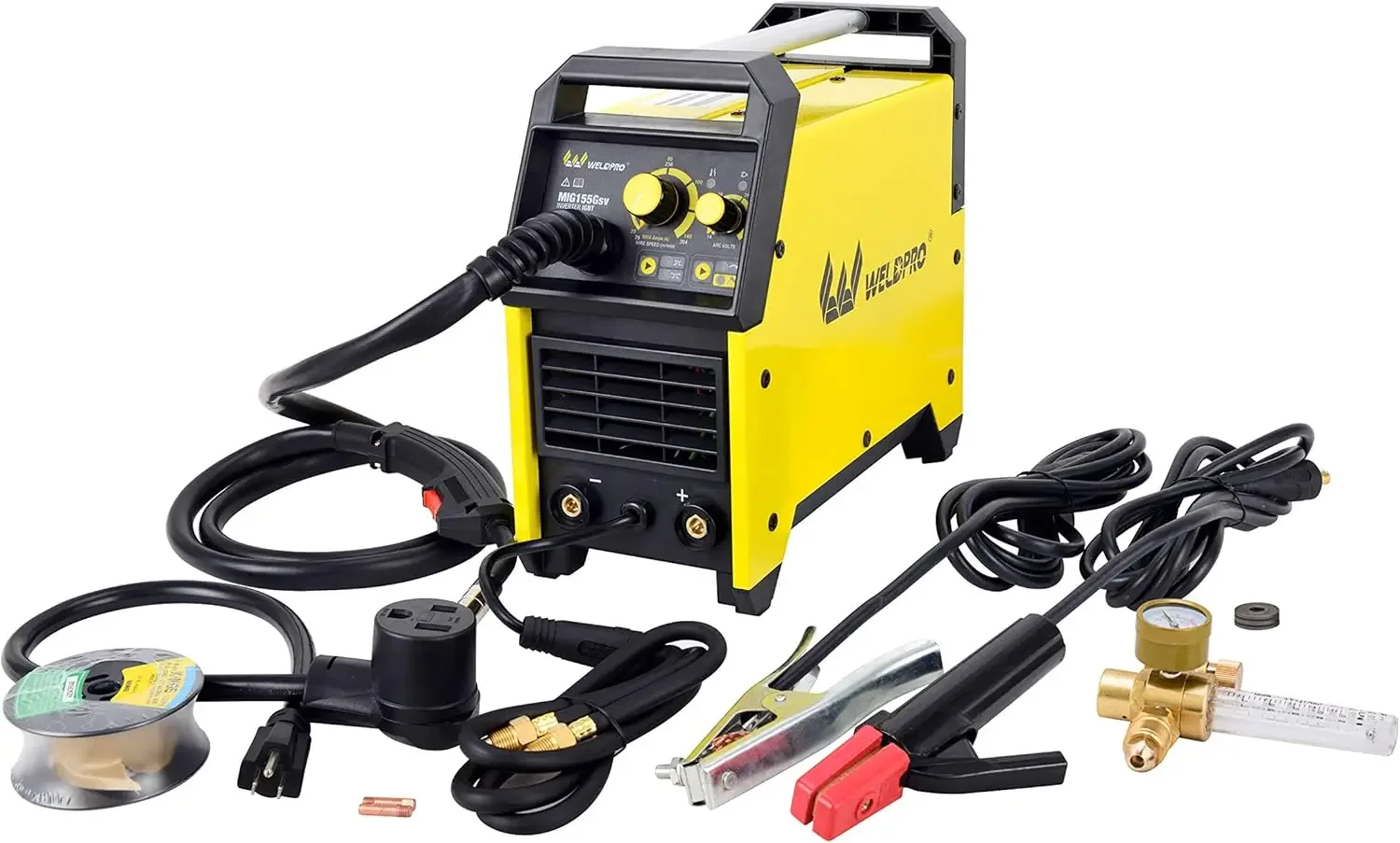 MIG155GSV 155 AMP INVERTER MIG/STICK ARC WELDER WITH DUAL VOLTAGE 220V/110V welding machine 3 Year Warranty