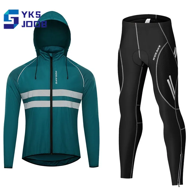 

Autumn Cycling Jacket Sets Mens Womens Hiking Climbing Suits Light Weight Windbreaker Windproof Outerwear Breathable Pant Unisex