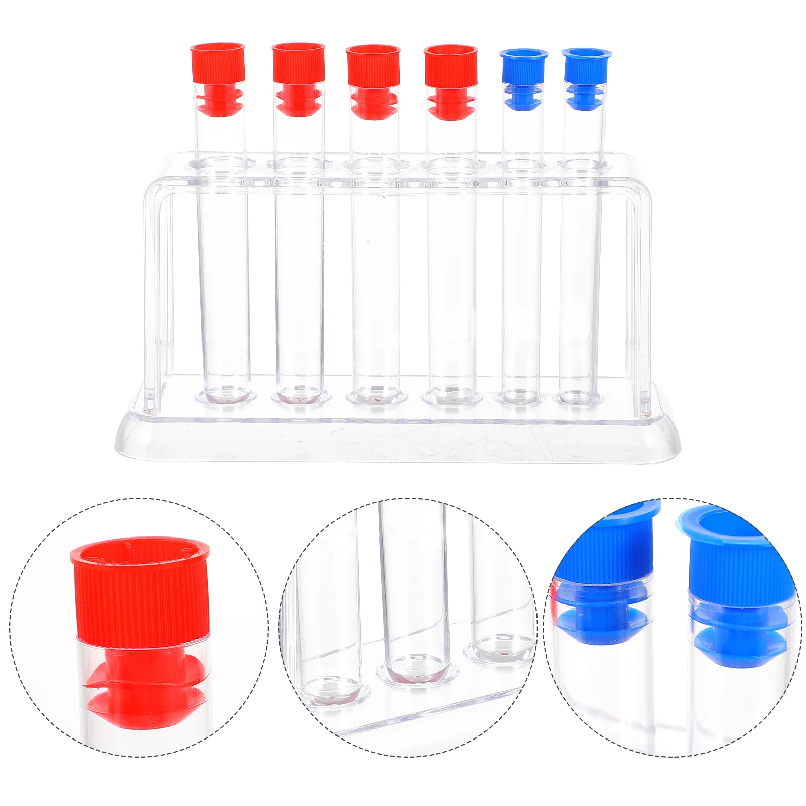 

Test Tube Rack Tubes Transparent Holder with Laboratory Shelf Centrifuge Plastic Pipe Labs Support