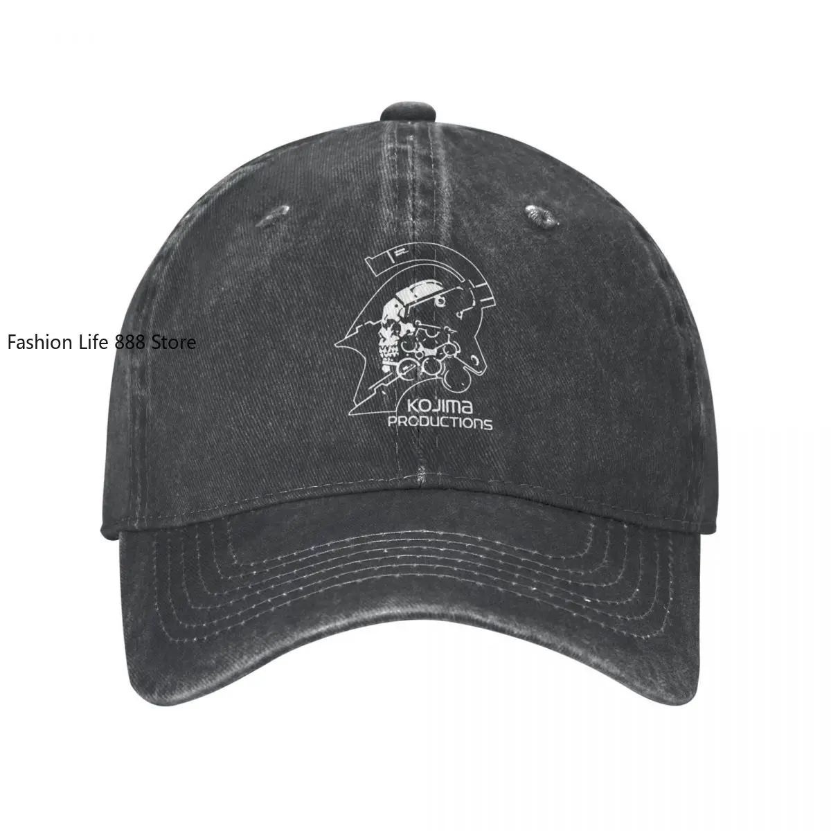 Metal Gear Kojima Productions Men Baseball Cap MGS Hideo Kojima Death Stranding Distressed Cotton Hats Cap Adjustable Headwear