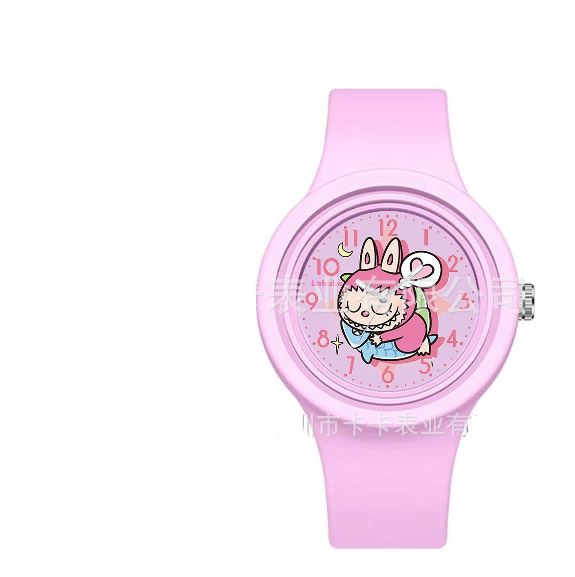 LABUBU The Monsters Heartbeat Cute Silicone Watch Kawaii Anime Peripherals Children Quartz Watch Cartoon Birthday Christmas Gift