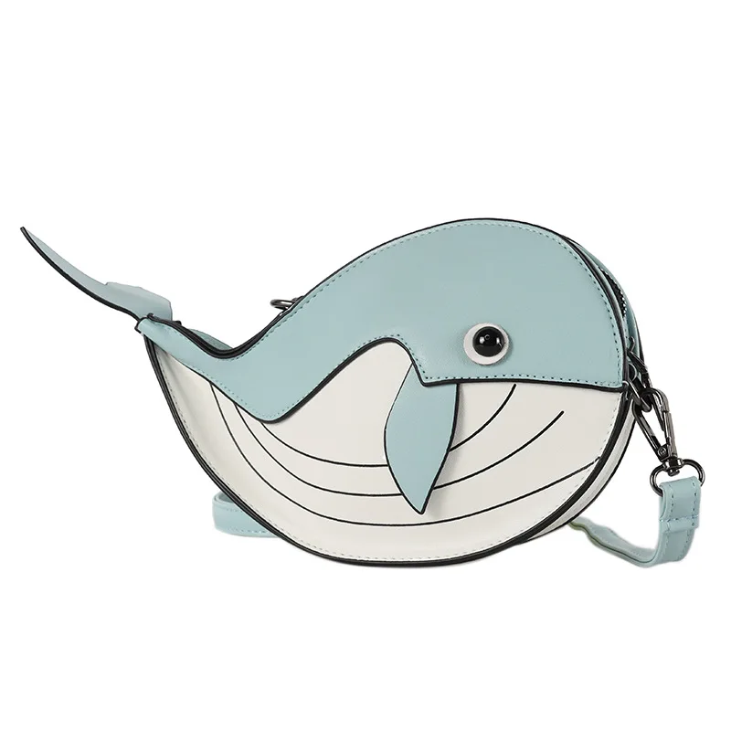 Cute Whale Design Pu Leather Fashion female Flap Clutch Shoulder Bag Crossbody Mini Messenger Bag For Women Bolsa Drop Shipping