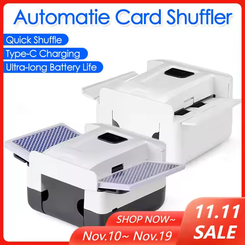 Professional Automatic Card Shuffler for Dedicated Deck Games Playing Card Mixer Rechargeable 2000mAh Electric Shuffling Machine