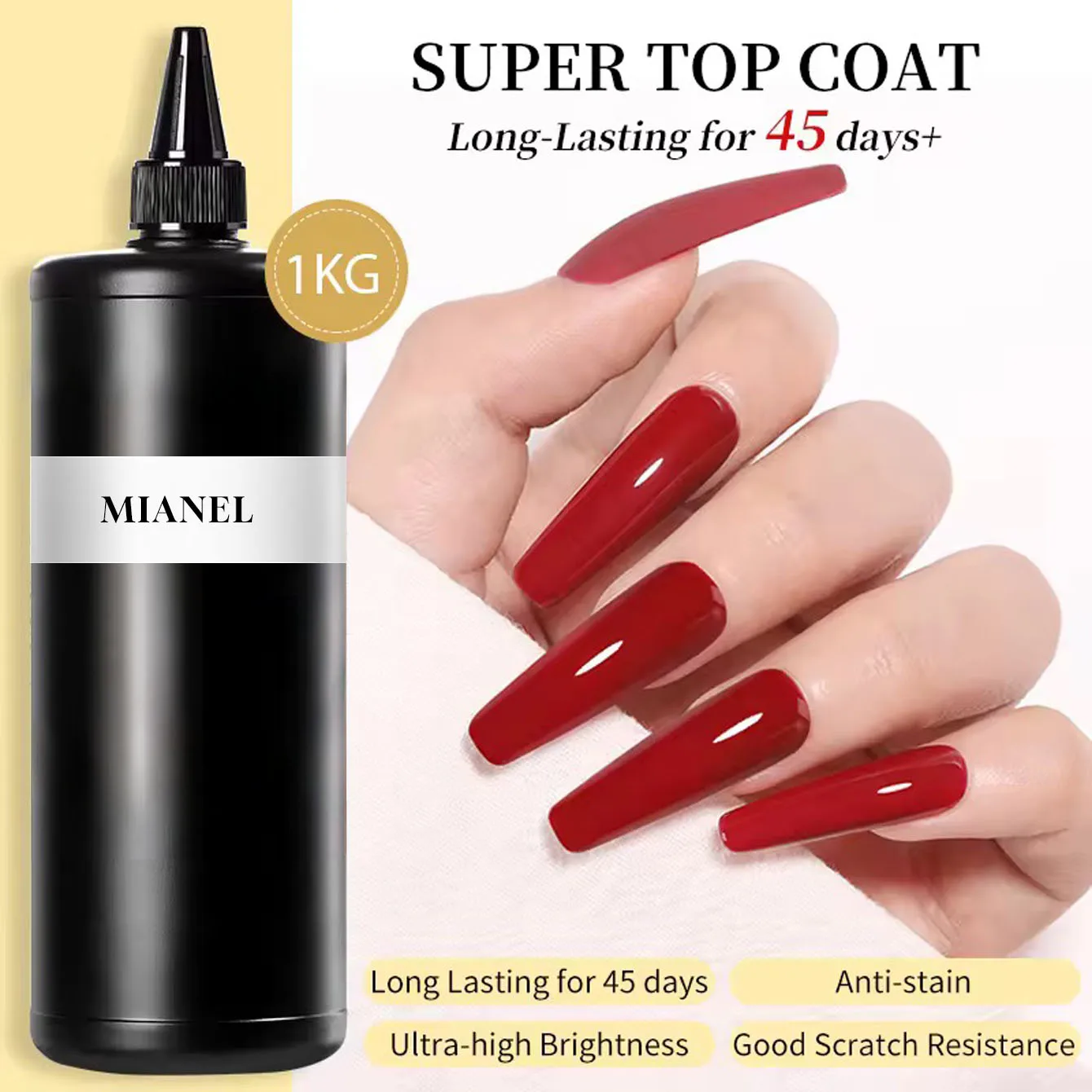 MIANEL 1000 جرام 10 في 1 مسمار الغراء هلام طلاء الأظافر إبقاء مسمار تعزيز مسمار الفن سمك المطاط قاعدة هلام السوبر مشرق معطف فوقي #2