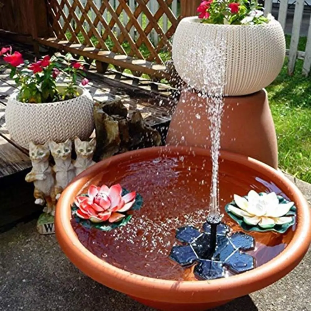 Floating Solar Fountain Pump Energy Saving 1.4W Power Solar Powered Pump Multiple Nozzles Hot Solar Submersible Pump Patio