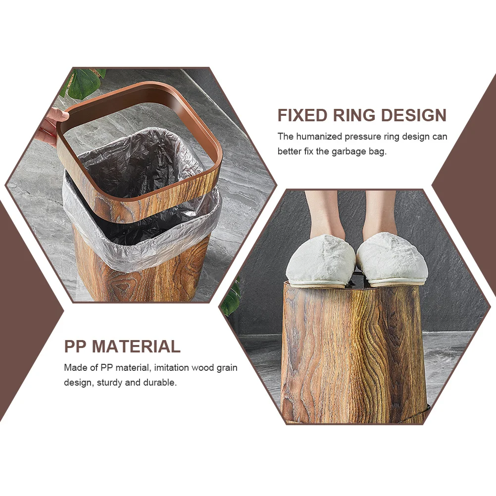 

Modern Grain Trash Can For Bathroom Kitchen Bedroom Trash Cans For Kitchen Home Office Decoration Waste Bin Dustbin Bucket