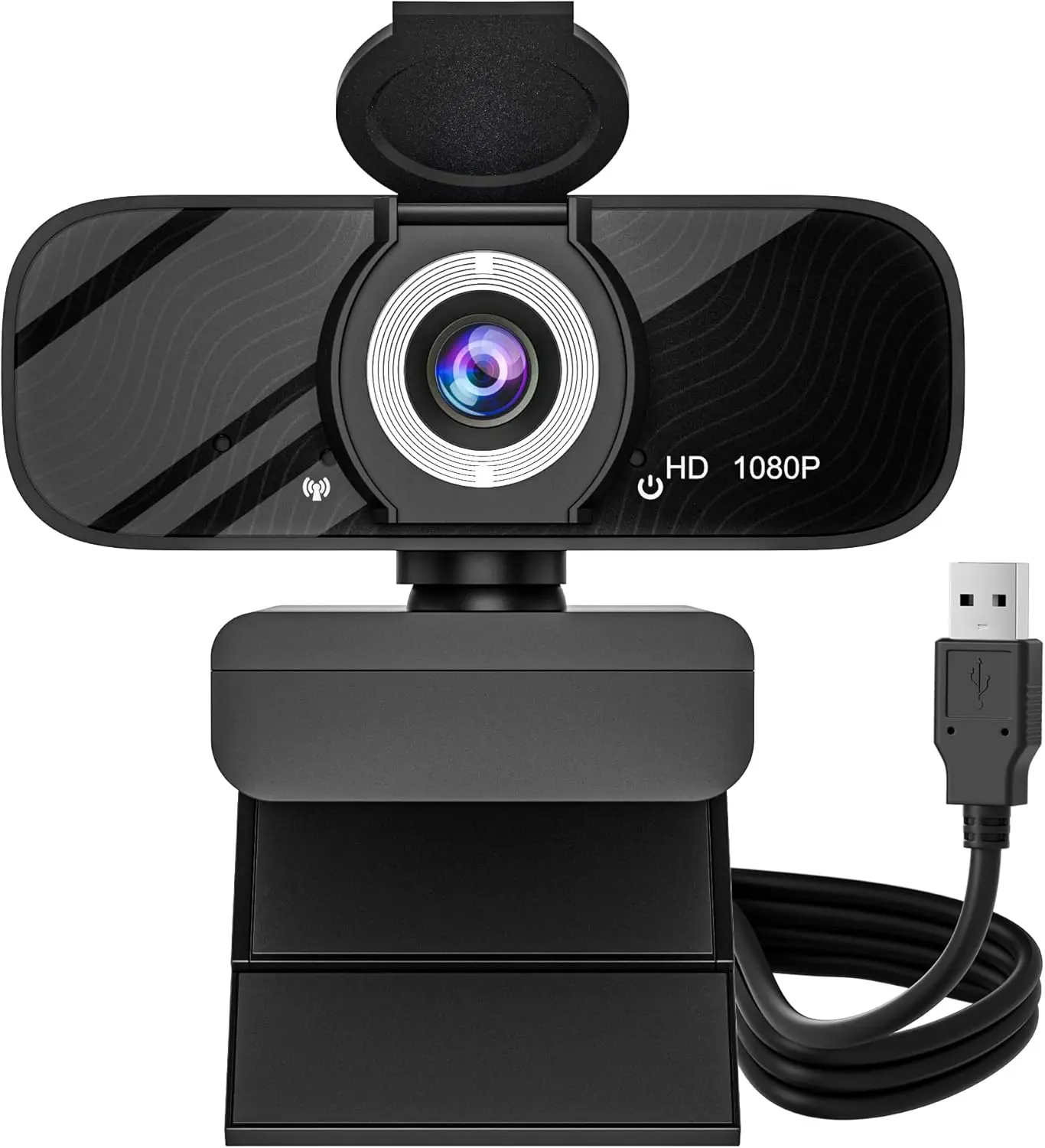 1080P USB HD Webcam with Microphone and Tripod
