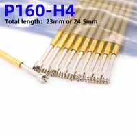 100PCS P160-H4 Spring Test Pin Test Probe 23 or 24.5mm Dia 2.0mm Needle Pogo Pin P160-H Dia 1.36mm Circuit Board PCB Test Tool