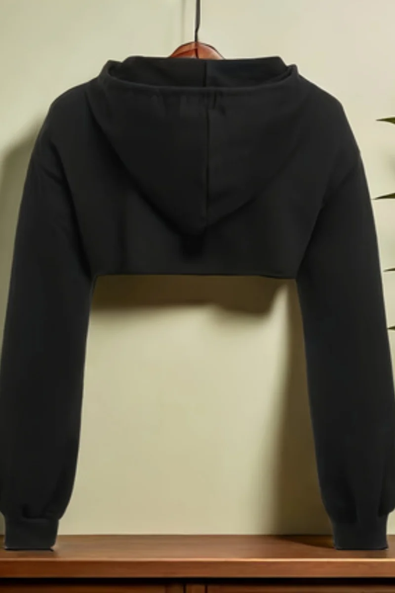 هوديي نسائي عصري بأكمام قصيرة وأكمام طويلة #3