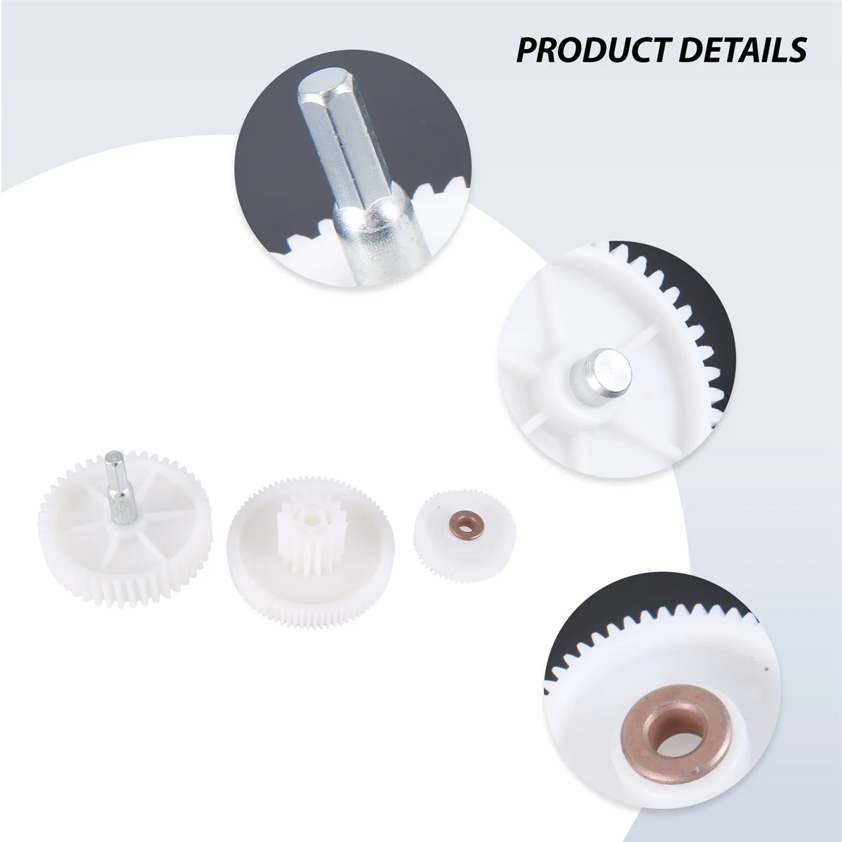 3Pcs Household Meat Grinder Plastic Gears Replacement S/M/L Gear for Household Meat Grinder Repair Parts B20