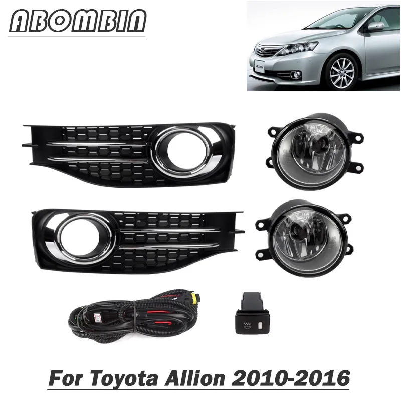 Front Bumper Lamp Halogen Fog Light Assembly With Wiring For Toyota Allion 2010 2011 2012 2013 2014 2015 2016