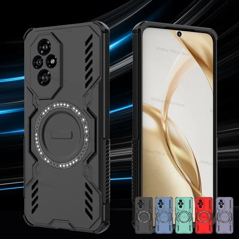 

Магнитный рассеиватель тепла для Honor 200, чехол для Honor 200, противоударный чехол для телефона Magsafe с беспроводной зарядкой для Honor 200
