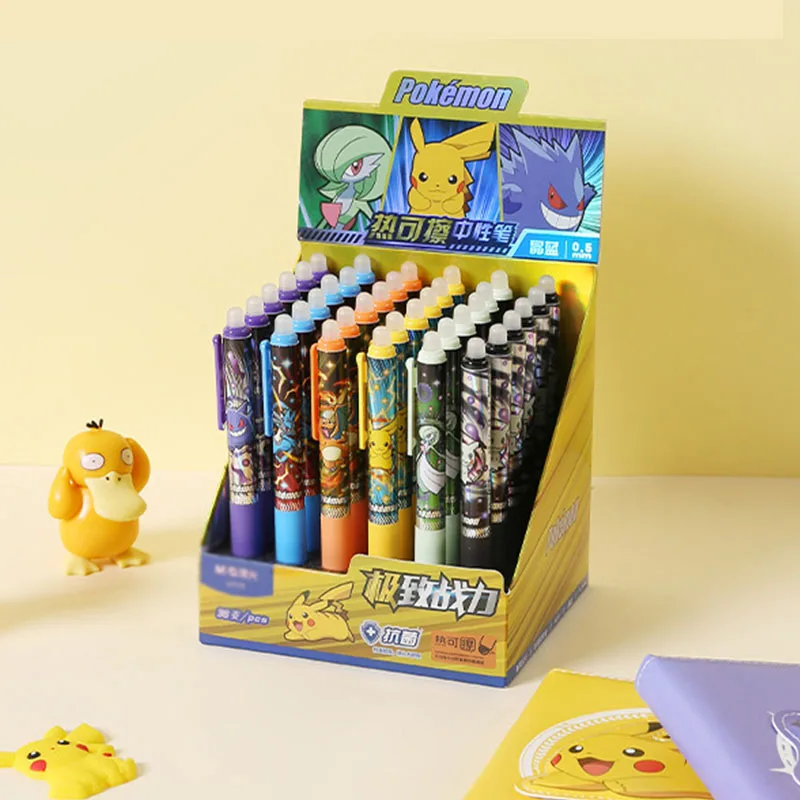 lot pokemon cartoon erasable gel pen cute 05 mm black blue ink neutral pens promotional gift office school supplies 30 pcs 01