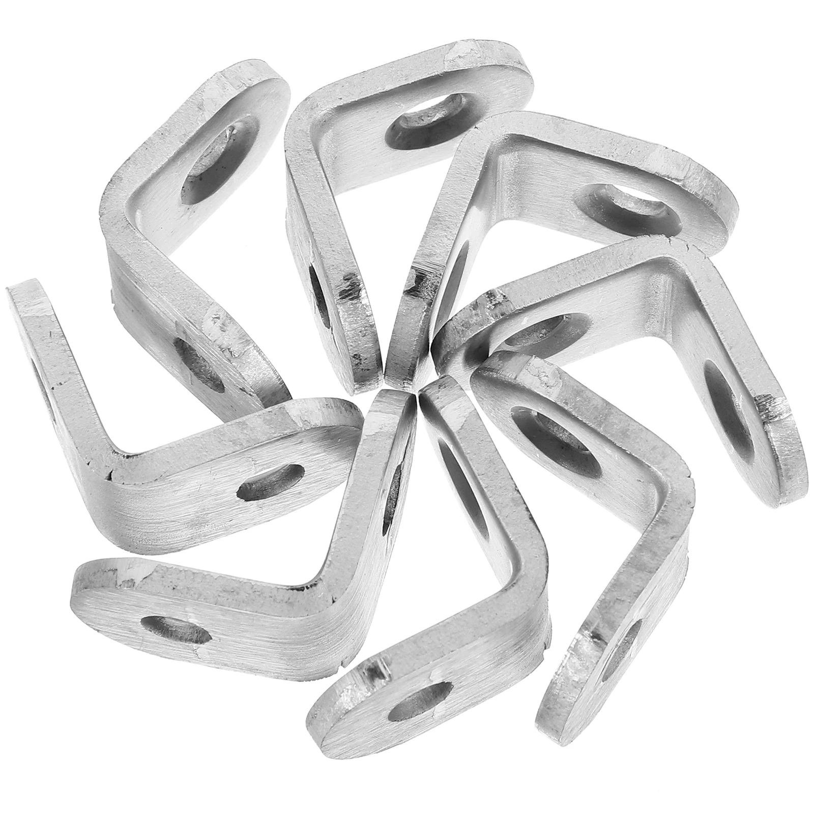 

10 Pcs Thickened Iron Shaped Brackets for Shelves niture Repair Shelf Corner Stainless Steel