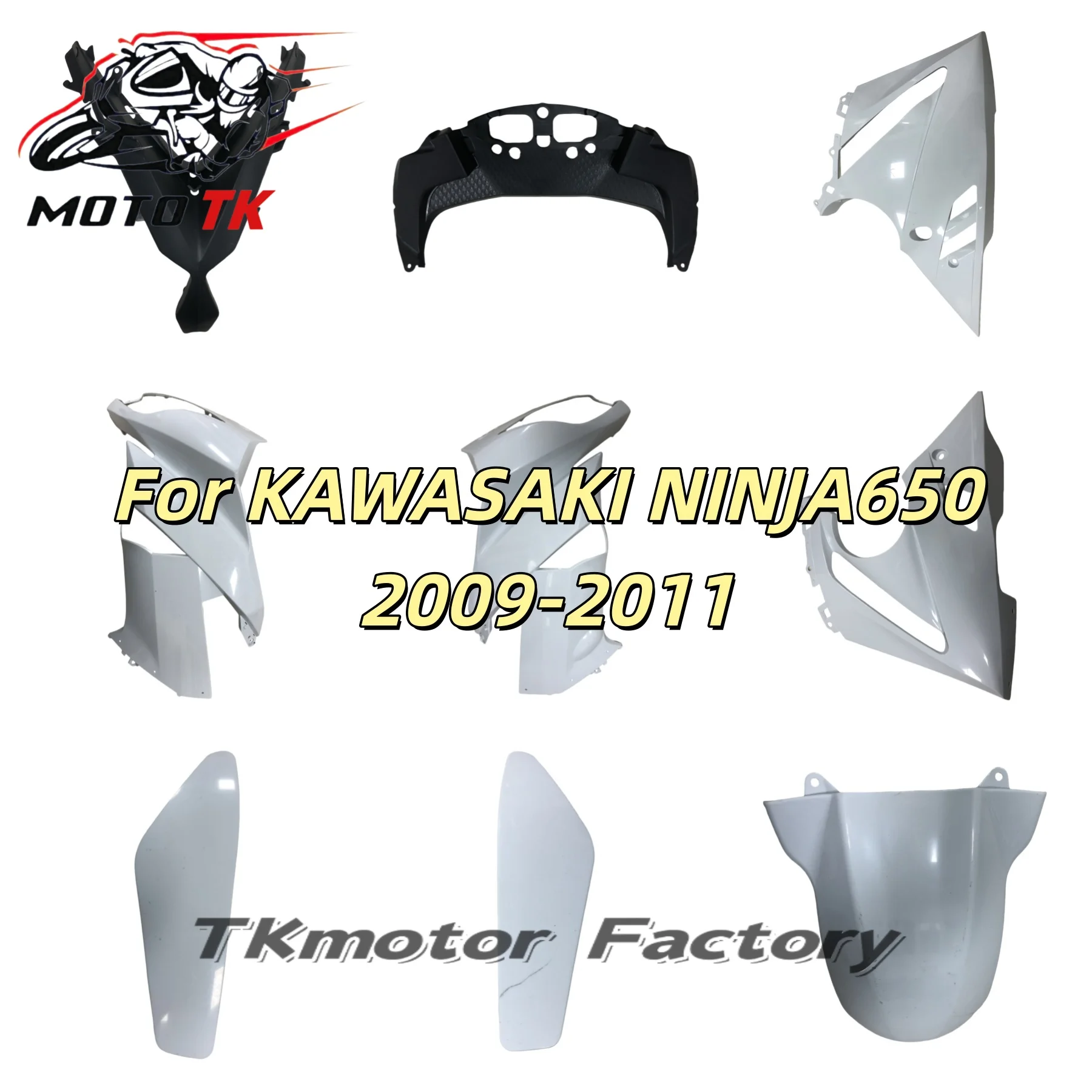 ABS Plastic Fairing Kit For Kawasaki NINJA650 ER6F 2009 2010 2011 Motorcycle Bodywork Kit - Complete Set of Unpainted Body