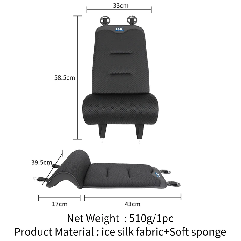 Universal Car lce-Silk Leg Rest Cushion Car Interior Accessories For Opel Corsa Astra Insignia Vectra Zafira Meriva Mok - view 6