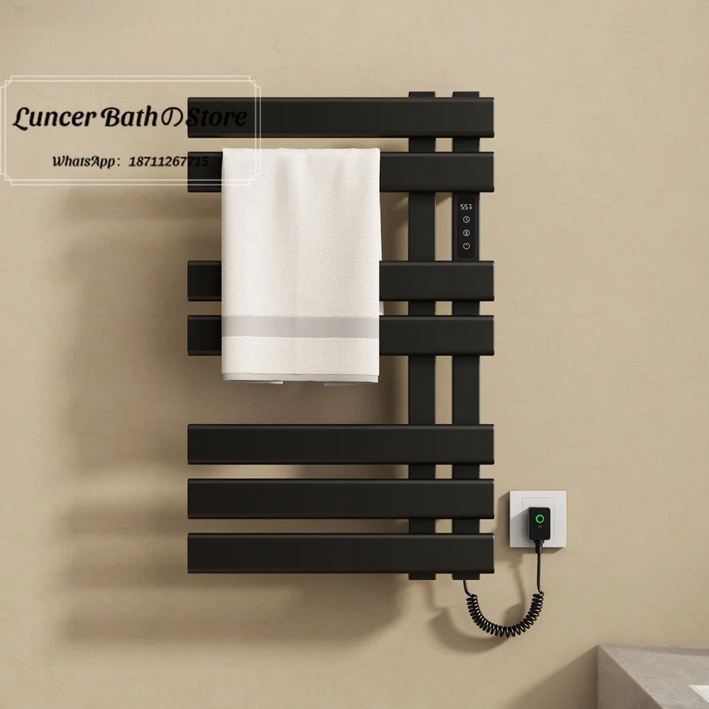 Electric towel rack for home bathroom, smart carbon fiber heating, constant temperature drying