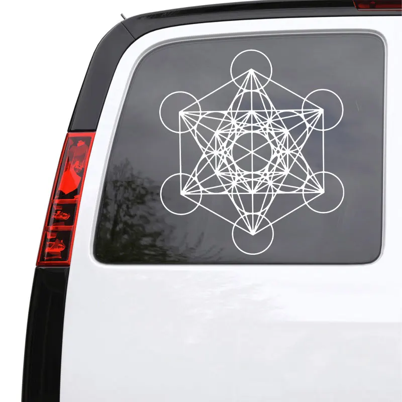 Metatron's Cube Sacred Geometry Vinyl Sticker Car Decal Wall Decal Alchemy Mandala Zen Boho Trippy Hippy Universe Deco MT28