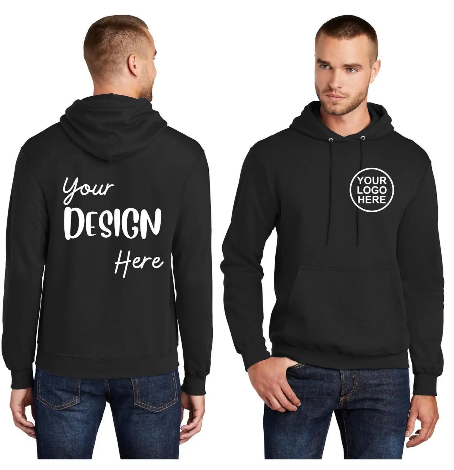 Custom Slim fit Hoodie Sweatshirts Men Personalized Logo Text Photo Unique Design Hoodies With Pocket and Drawstring Sweatshirts