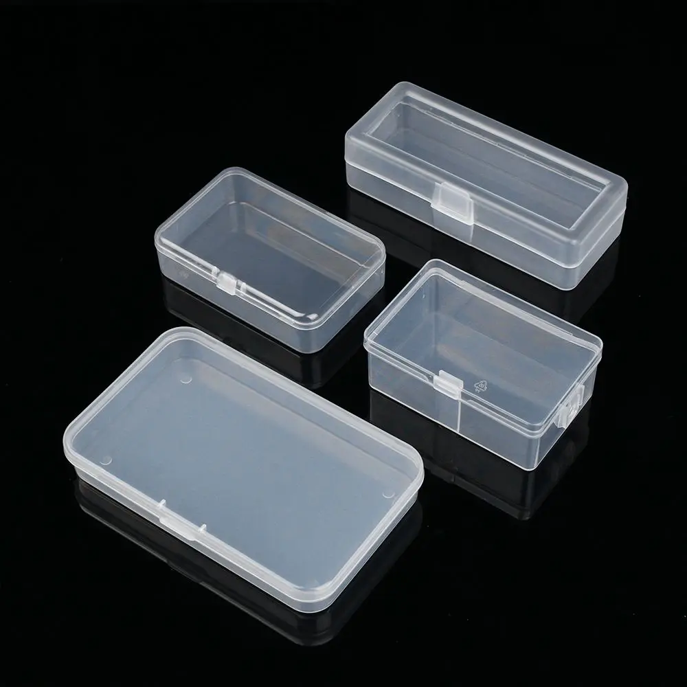 Small Square Storage Box Plastic Jewelry Diamond Container Craft Bead Holder Home Organization Clips Embroidery Craft Bead Pill