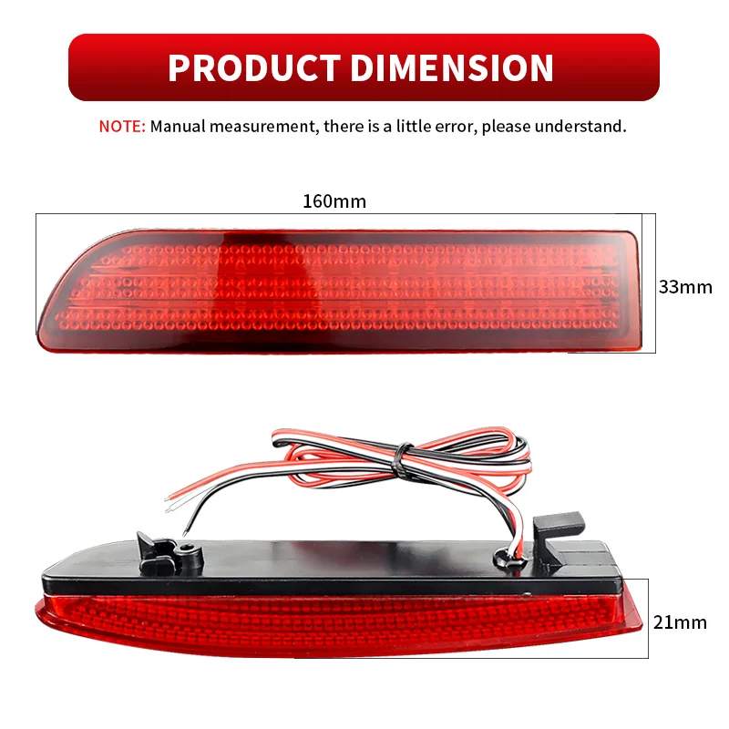 2 قطعة LED المصد الخلفي ضوء لتويوتا RAV4 Vanguard/ACA33W 06-12 أفينسيس صالون 09-11 العقارات/جولة 09-15 الذيل عاكس مصباح الضباب