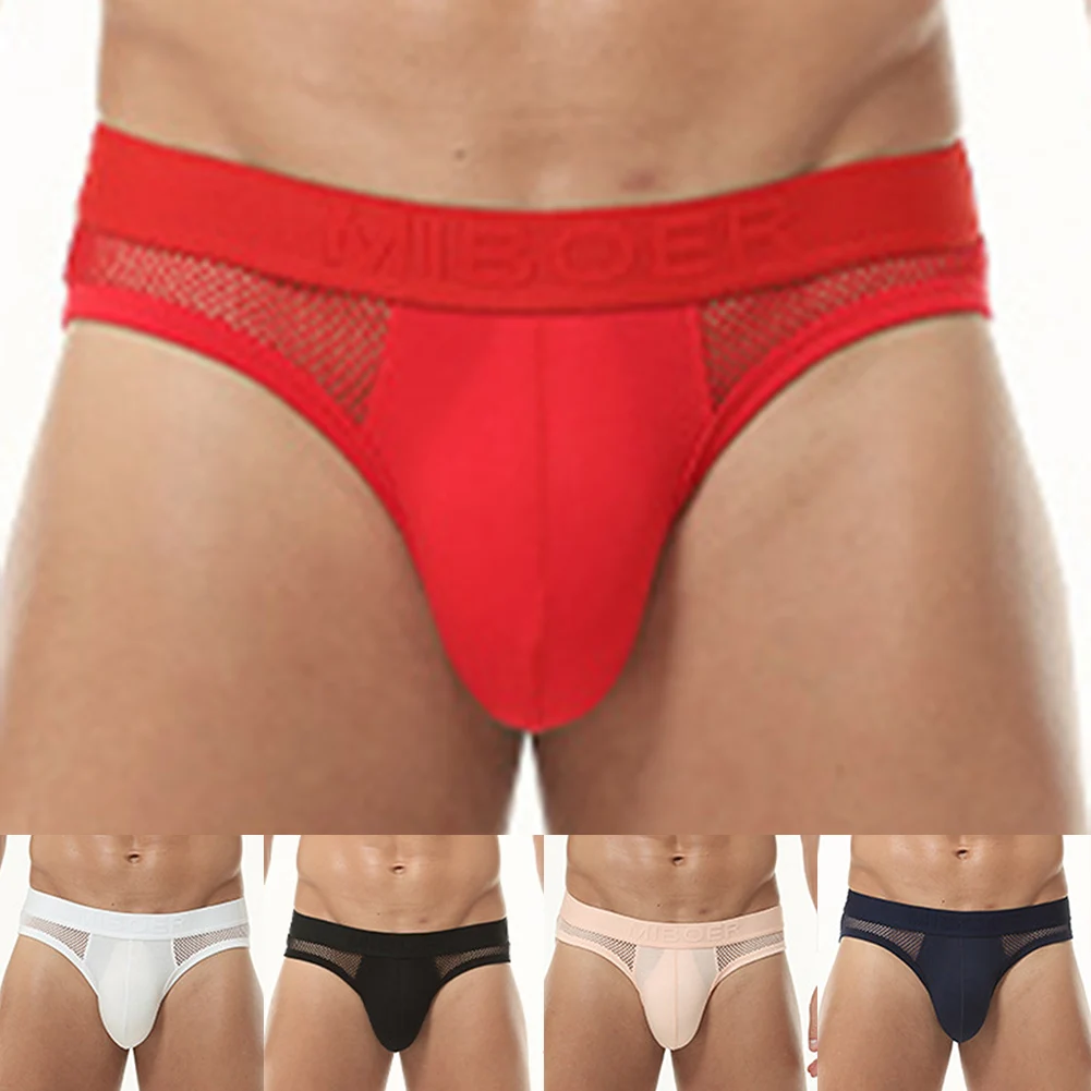 Ideal For Sports Ice Silk Underpants Transparent Underwear 90 Polyamide Fabric Soft Texture Briefs For Daily Wear