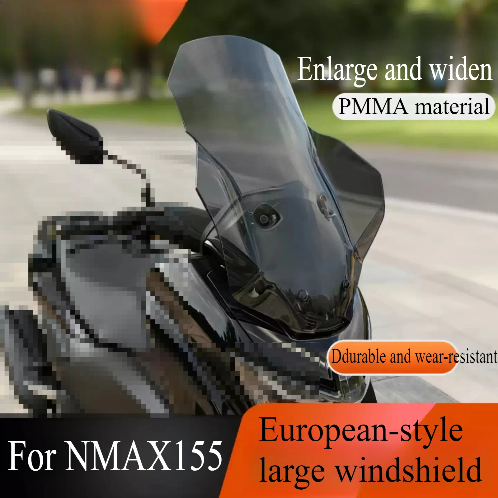 

For 2025 Yamaha NMAX155 nmax155 Motorcycle Modified Windshield Wind Deflector Heightened Windshield Front Glass Accessories