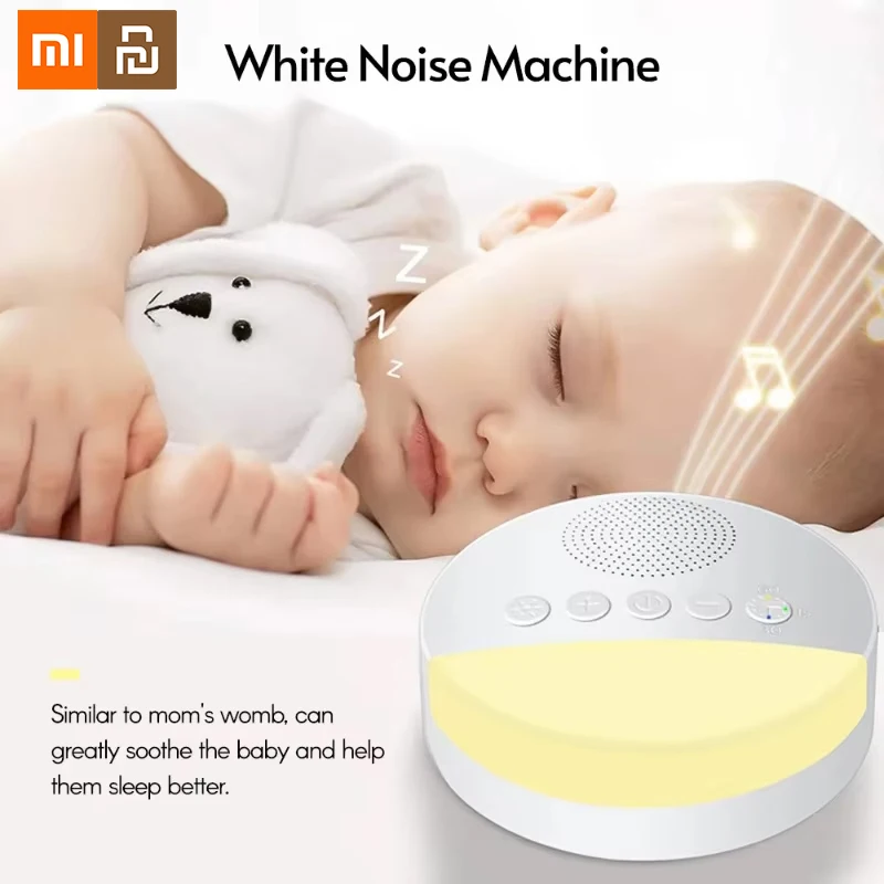 

Машина для сна Xiaomi с белым шумом, встроенный 6, успокаивающий звук, мягкий свет дыхания, 15/30/60, интеллектуальное время для людей всех возрастов