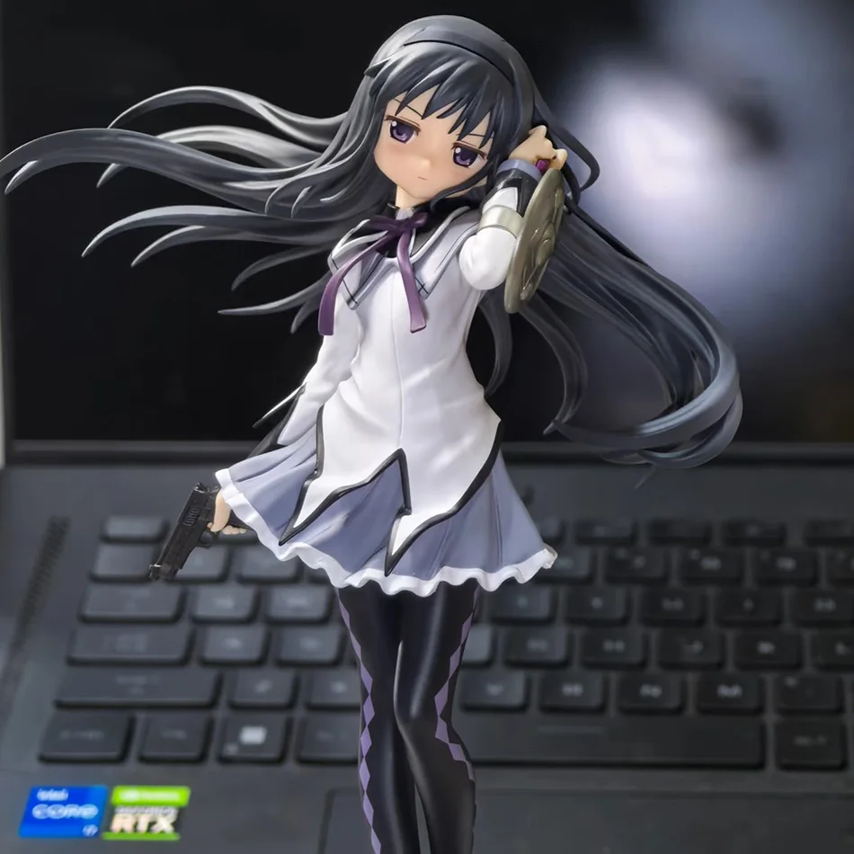 Anime Puella Magi Madoka Magica Figur 17cm Akemi Homura Actionfigur PVC-Modell Kawaii Dekoration Puppe Kinderspielzeug Weihnachtsgeschenk