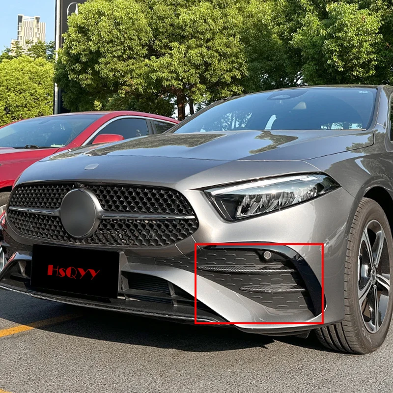 

For Mercedes Benz A Class W177 V177 A200 A180 2023 2024 Car Accessories Front Fog Lamp Eyebrow Trim Decoration Strips Trim Cover
