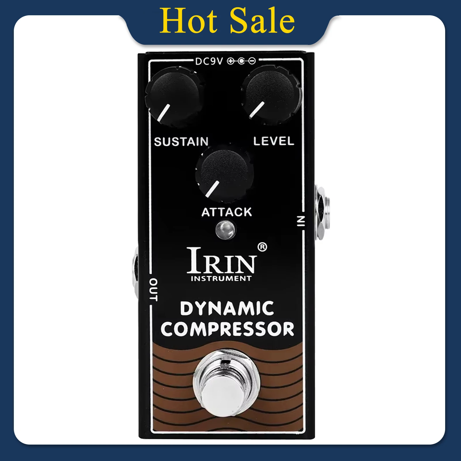 IRIN RF-12 Dynamic Compressor Electric Guitar Effect Pedals Compression Classic Ross Line Effect True Bypass Pedal Guitar Parts