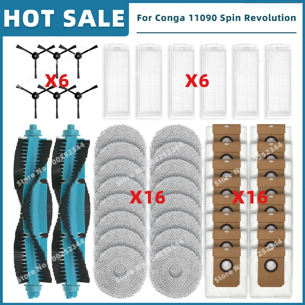 LOOHAOC 8 Sacs à Poussière Compatibles Cecotec Conga 11090 Spin Revolution - Sacs De Remplacement Haute Qualité