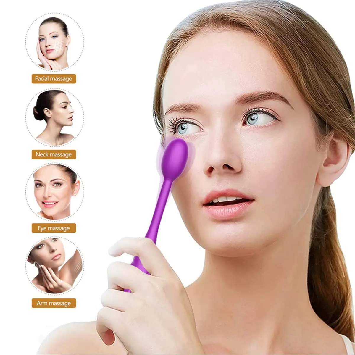 

Eye Massager Wand, Face Massage Vibrating Treatment for Relieving Eyes Dark Circles,Puffiness,Fatigue| Facial Anti-Aging Device