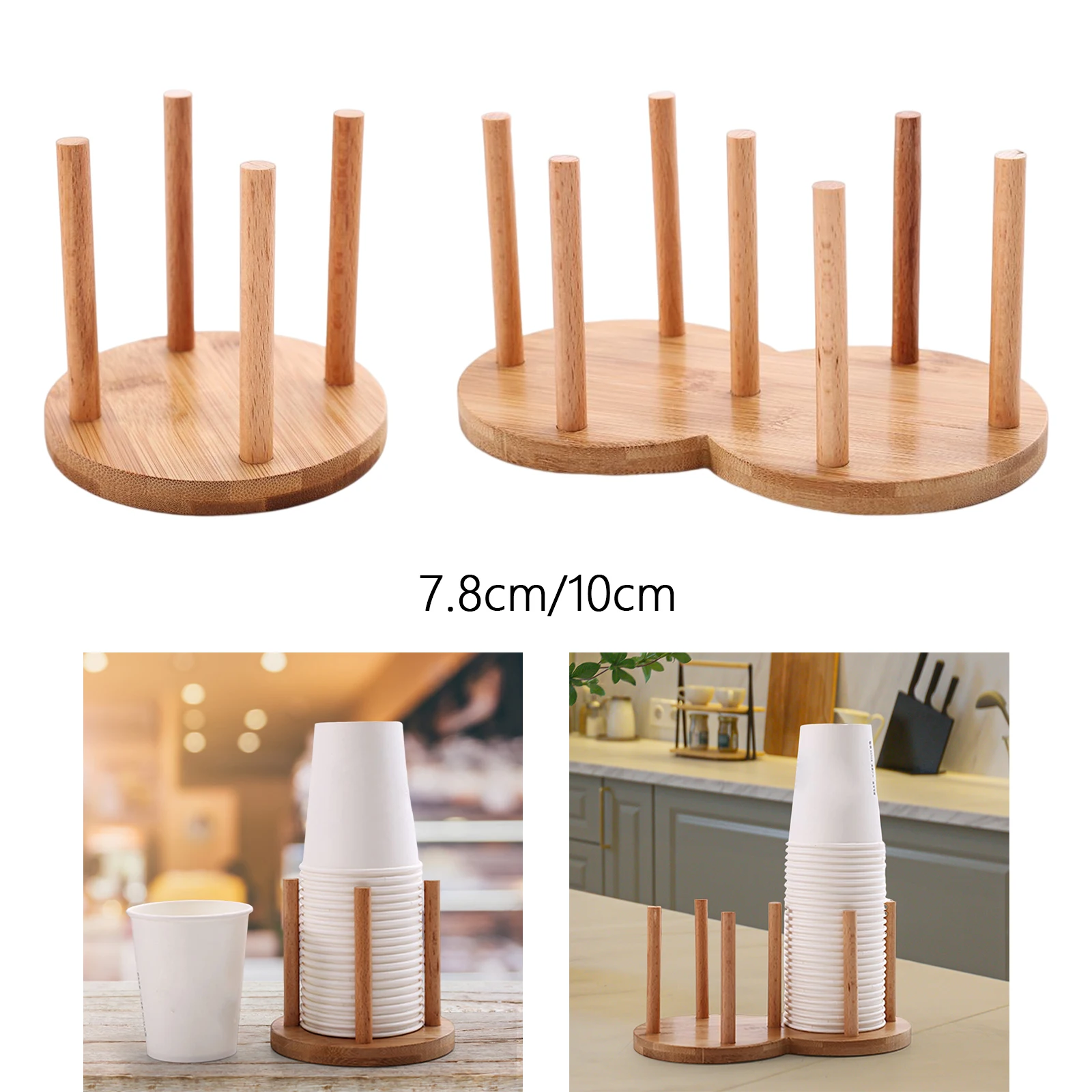 Durable Cup Dispenser Storage Holder Rack Shelf Organizer Disposable Cups Holder with Longer Stick Mug for kitchen Bar Home Deco