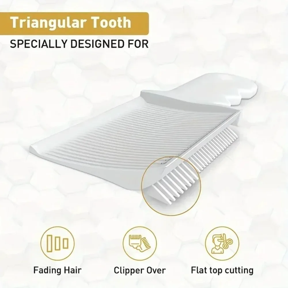 Fading Comb Professional Barber Clipper Blending Flat Top Hair Cutting Comb For Men Heat Resistant Fade Brush Salon Styling Tool image 2