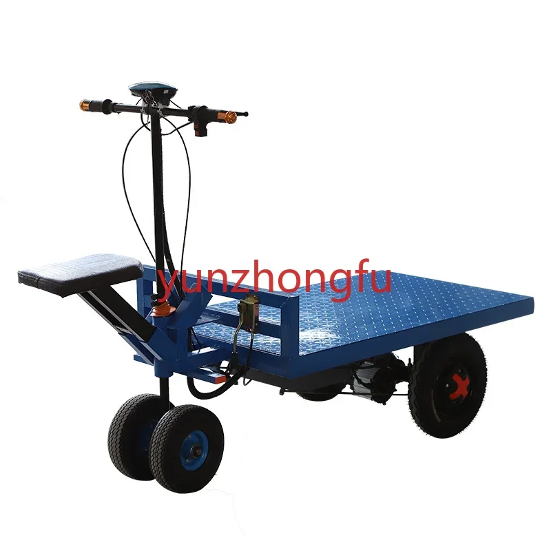 

Electric Car Cargo Platform Trolley Reverse Riding Donkey Three Four-Wheel Truck Heavy King Construction Site Greenhouse