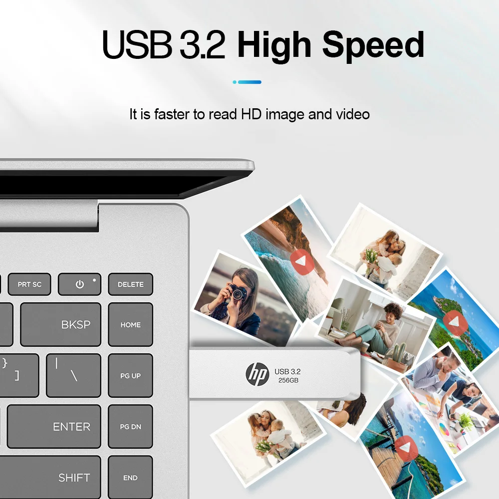 Unidad flash USB Original hp, memoria USB 3,2 de alta velocidad de 200 Mb/s, unidad de bolígrafo de 128GB y 256GB para ordenador portátil, Smart TV