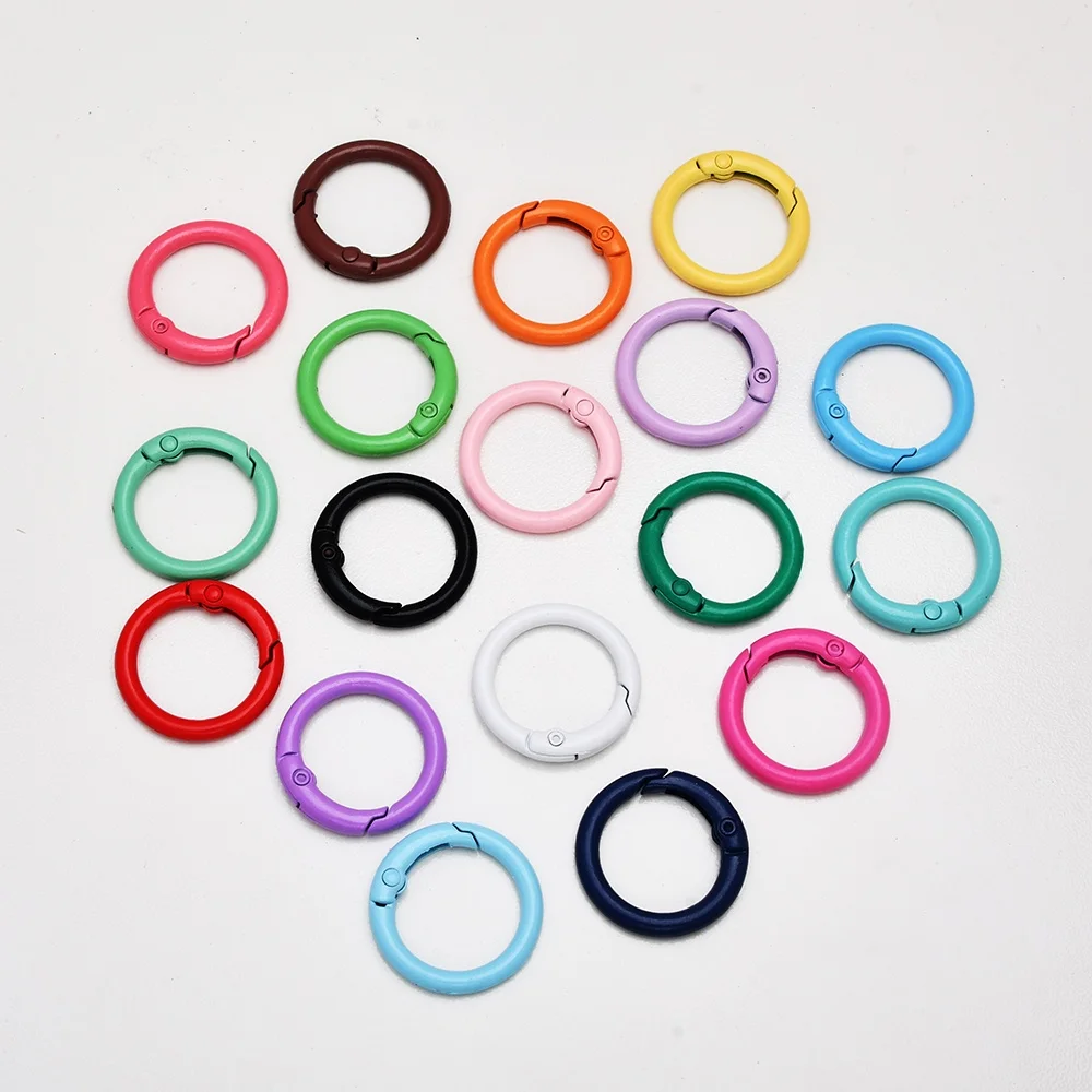 10Pcs Alloy Trigger Round Snap Buckle for Keychain DIY