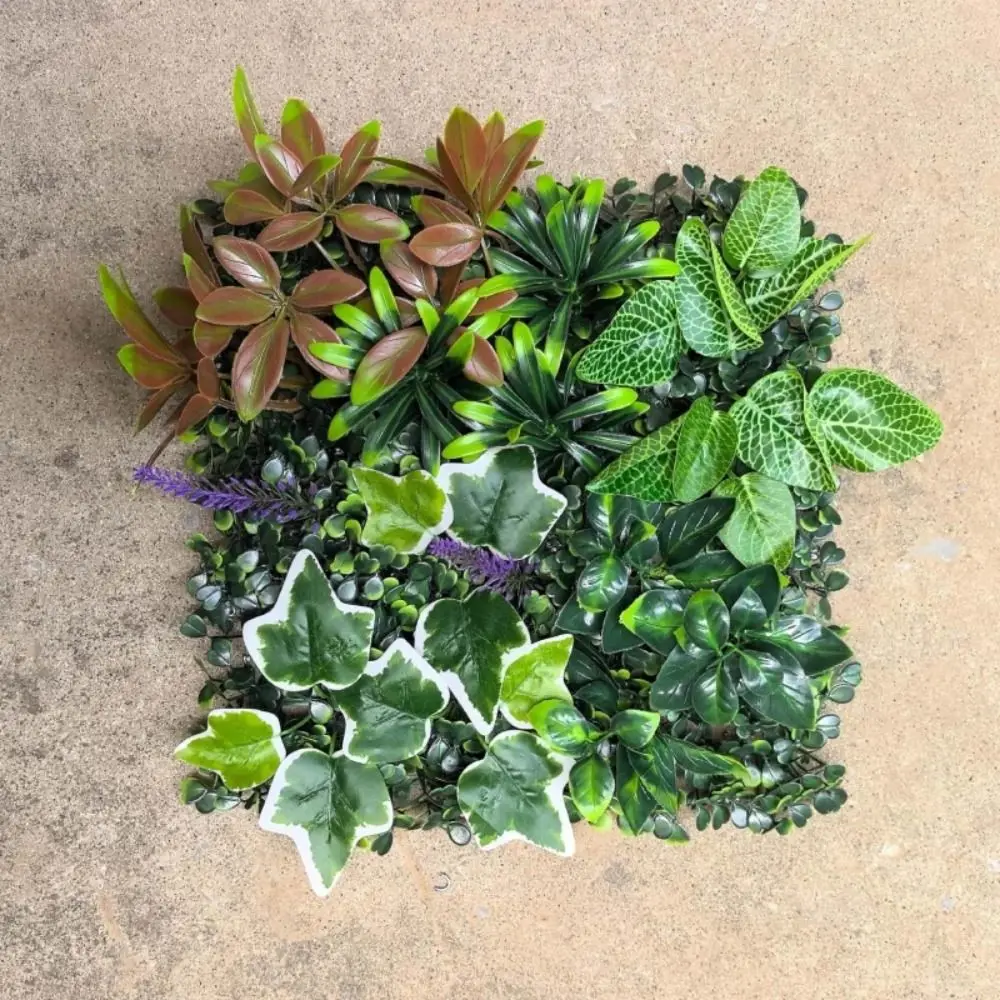 DIY Artificial Plant Wall Panel UV Protection Durable Artificial Eucalyptus Carpet Sunflower No Watering Artificial Fern Grass