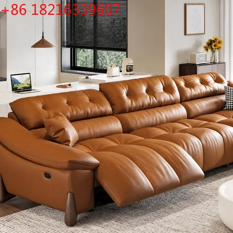 YAO Zero Wall Italian Leather Electric Sofa Modern Minimalist Multi Functional Smart Recliner for Living Room First Class