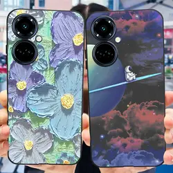 For Tecno Camon 19 Pro 5G Case Fashion Flower Silicone Soft Cover For Tecno Camon 19 Neo CH6i Funda on Camon19 Pro 5G CI7n Capas
