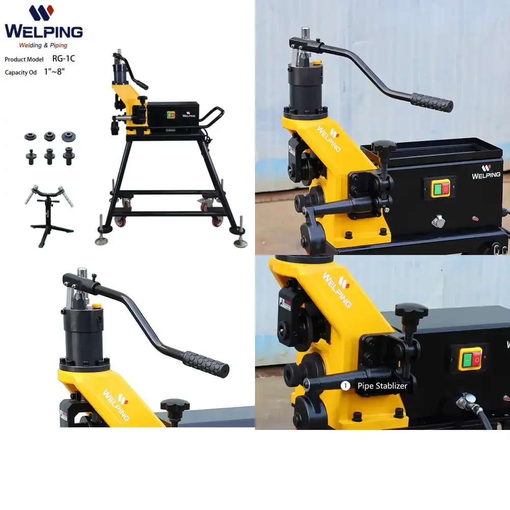 

Electric Hydraulic Automatic Roll Grooving Machine with Engine & Gear for Fire Pipes 1-8 Inch Black Steel OEM/ODM